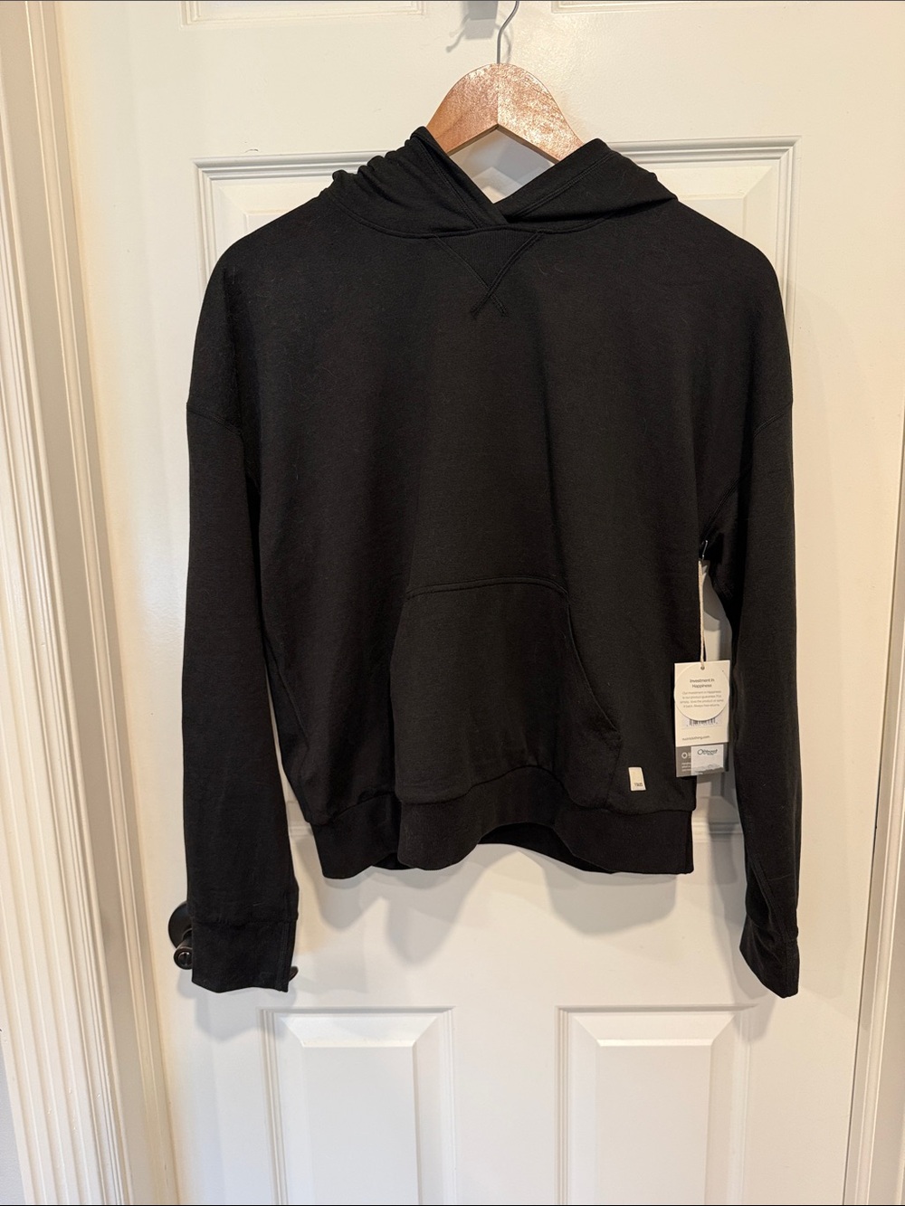 Vuori Black Lightweight Hooded Sweatshirt